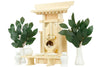 Yamako KAMIDANA Shinto Alter Wooden Shrine Brass Decoration W/Shinto Altar Fittings Full Set