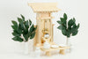 Yamako KAMIDANA Shinto Alter Wooden Shrine Brass Decoration W/Shinto Altar Fittings Full Set