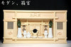 Yamako Shinto Alter Shrine Japanese Tono-Cypress Wood Kamidana Box-Type W/Shinto Altar Fittings Set, 23.2W Inch