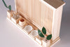Shinto Modern Home Shrine Set with Wooden Ritual Fittings, "AMATERASU" thin, compact, wall-mounted type 12.7H