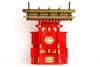 YAMAKO Shinto Altar Home Shrine KAMIDANA INARI Red Model Single Gate with Golden Roof Overcoating 16.1H