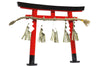 Yamako Shinto Wooden Torii Gateway Shrine Inari Red with SHIMENAWA
