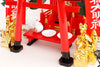 YAMAKO Shinto Altar Home Shrine KAMIDANA INARI set Red Model Single Gate with Golden Roof Overcoating 16.1H