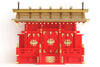 YAMAKO Shinto Altar Home Shrine KAMIDANA INARI set Red Model triple Gate with Golden Roof Overcoating