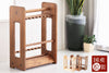 wooden fishing rod stand