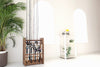 wooden fishing rod stand