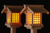 Yamako Shinto A Pair Of Japanese LED Lantern / Automatically Turn Off (Battery Type) For Household Shrine (KAMIDANA) H8.2 Inch
