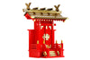YAMAKO Shinto Altar Home Shrine KAMIDANA INARI Red Model Single Gate with Golden Roof Overcoating 16.1H