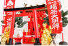 YAMAKO Shinto Altar Home Shrine KAMIDANA INARI set Red Model Single Gate with Golden Roof Overcoating 16.1H