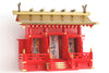 YAMAKO Shinto Altar Home Shrine KAMIDANA INARI set Red Model triple Gate with Golden Roof Overcoating